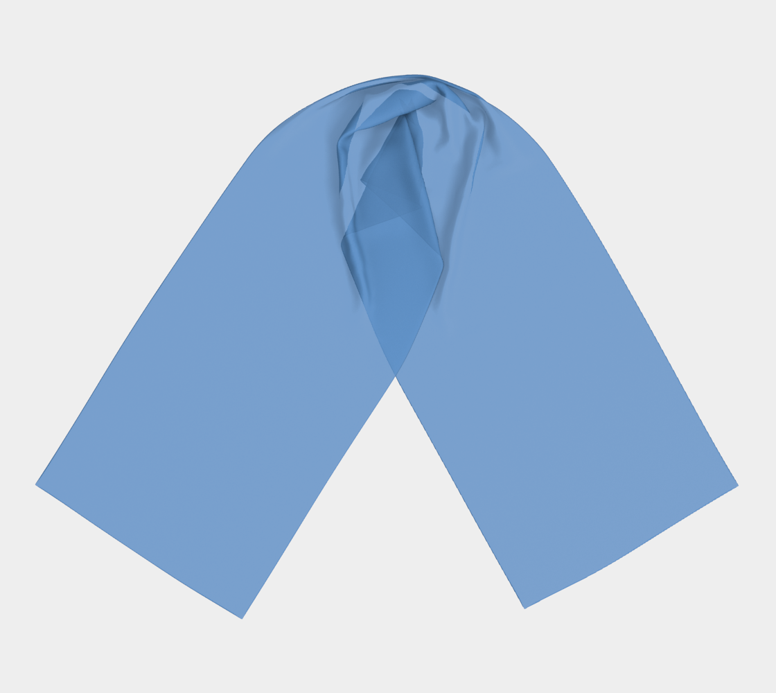 Solid Long Scarf - Blue - SummerTies