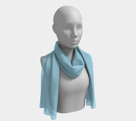 Solid Long Scarf - Light Blue - SummerTies