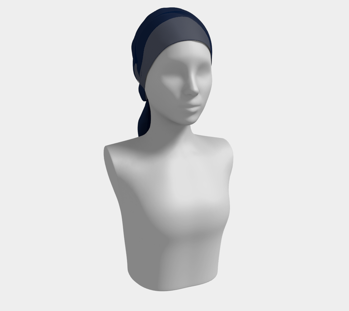 Solid Long Scarf - Navy - SummerTies