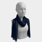 Solid Long Scarf - Navy - SummerTies