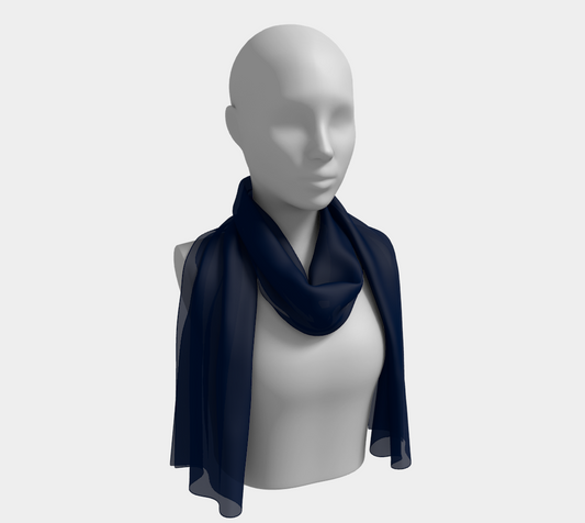 Solid Long Scarf - Navy - SummerTies