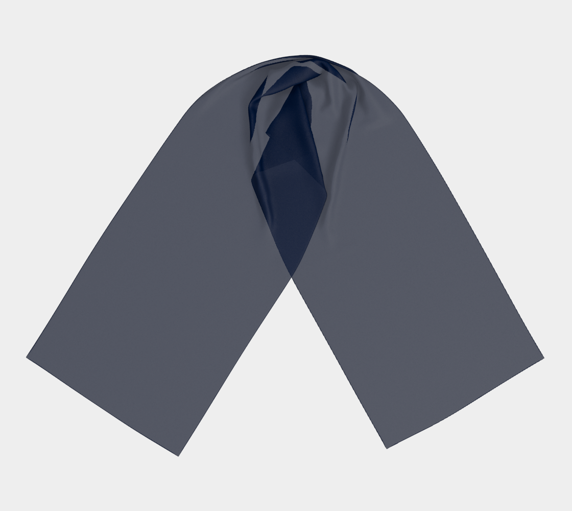 Solid Long Scarf - Navy - SummerTies