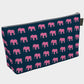 Elephant Makeup Bag - Pink on Navy - SummerTies