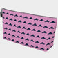 Martha's Vineyard Makeup Bag - Navy on Pink - SummerTies