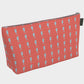 Seahorse Makeup Bag - Light Blue on Coral - SummerTies