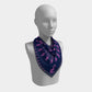Seahorse Square Scarf - Pink on Navy - SummerTies