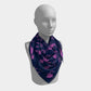 Seahorse Square Scarf - Pink on Navy - SummerTies
