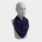 Anchor Dream Square Scarf - Pink on Navy - SummerTies
