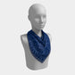 Anchor Dream Square Scarf - Blue on Navy - SummerTies