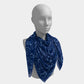 Anchor Dream Square Scarf - Blue on Navy - SummerTies