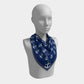 Anchor Pinwheel Square Scarf - White on Navy - SummerTies