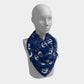 Anchor Pinwheel Square Scarf - White on Navy - SummerTies