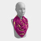 Starfish Square Scarf - Yellow on Pink - SummerTies