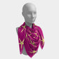 Starfish Square Scarf - Yellow on Pink - SummerTies