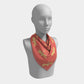 Dragonfly Square Scarf - Yellow on Orange - SummerTies