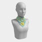 Sand Dollar Square Scarf - Yellow on Aqua - SummerTies