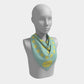 Sand Dollar Square Scarf - Yellow on Aqua - SummerTies