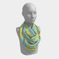 Sand Dollar Square Scarf - Yellow on Aqua - SummerTies