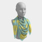 Sand Dollar Square Scarf - Yellow on Aqua - SummerTies