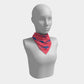 Shark Square Scarf - Blue on Coral - SummerTies