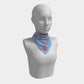 Turtle Square Scarf - Pink on Light Blue - SummerTies