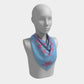 Turtle Square Scarf - Pink on Light Blue - SummerTies