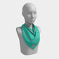 Flamingo Square Scarf - Pink on Aqua - SummerTies