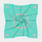 Flamingo Square Scarf - Pink on Aqua - SummerTies