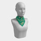 Pineapple Square Scarf - Yellow on Green - SummerTies