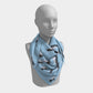 Penguin Square Scarf - Black on Blue - SummerTies