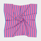 Striped Square Scarf - Blue on Pink - SummerTies