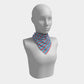 Striped Square Scarf - Darker Coral on Light Blue - SummerTies