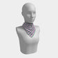 Striped Square Scarf - Green on Pink - SummerTies