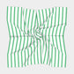 Striped Square Scarf - Green on White - SummerTies
