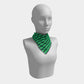 Striped Square Scarf - Navy on Green - SummerTies