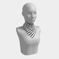 Striped Square Scarf - Navy on White - SummerTies
