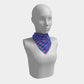 Striped Square Scarf - Pink on Blue - SummerTies