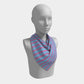 Striped Square Scarf - Pink on Light Blue - SummerTies