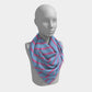 Striped Square Scarf - Pink on Light Blue - SummerTies