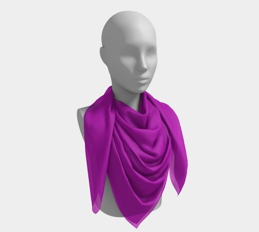 Solid Square Scarf - Purple - SummerTies