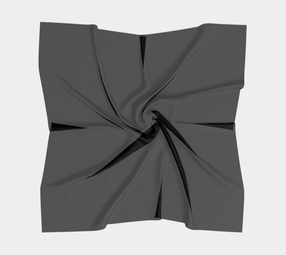 Solid Square Scarf - Black - SummerTies