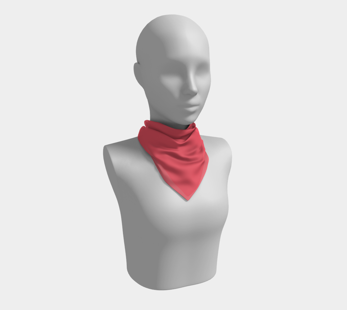 Solid Square Scarf - Coral - SummerTies