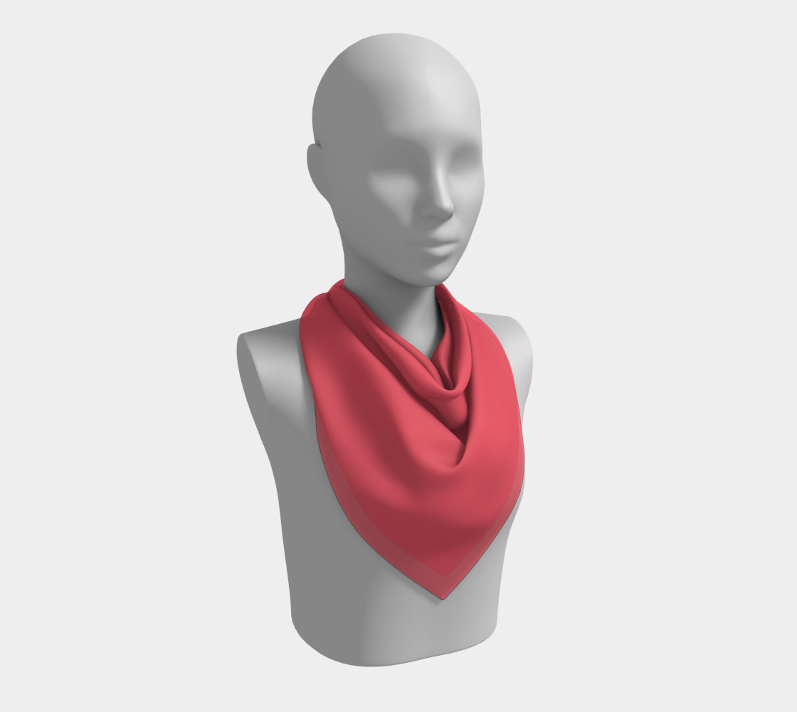 Solid Square Scarf - Coral - SummerTies