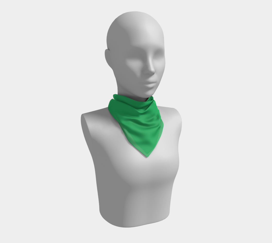 Solid Square Scarf - Green - SummerTies