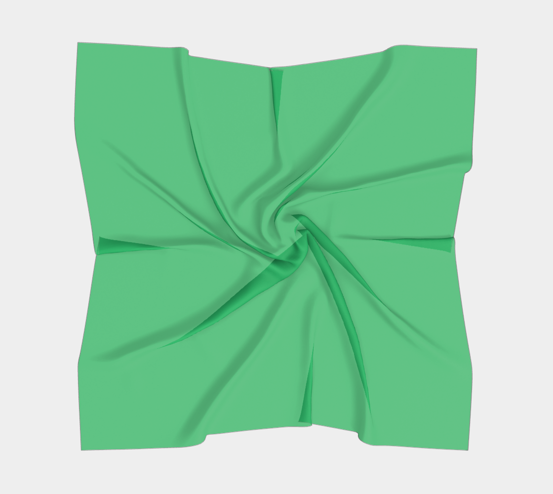 Solid Square Scarf - Green - SummerTies