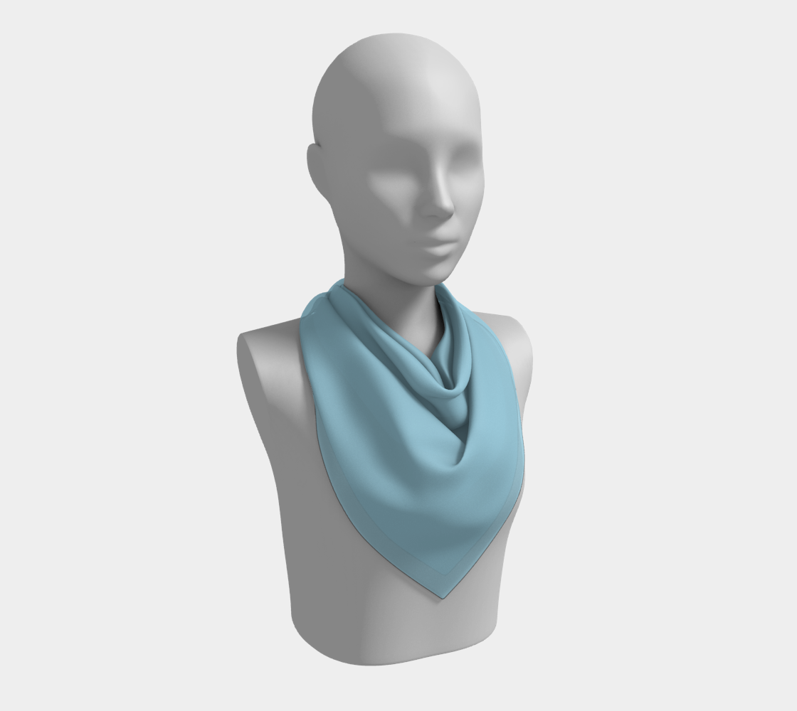 Solid Square Scarf - Light Blue - SummerTies