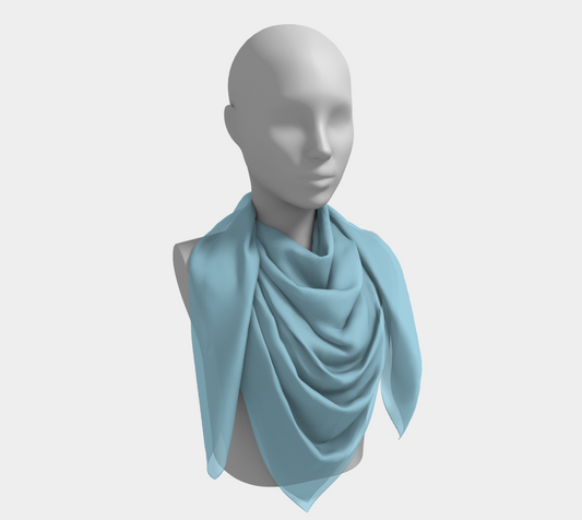 Solid Square Scarf - Light Blue - SummerTies