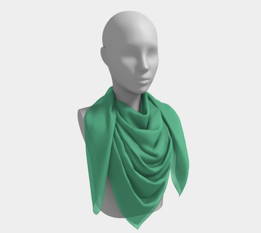 Solid Square Scarf - Light Green - SummerTies