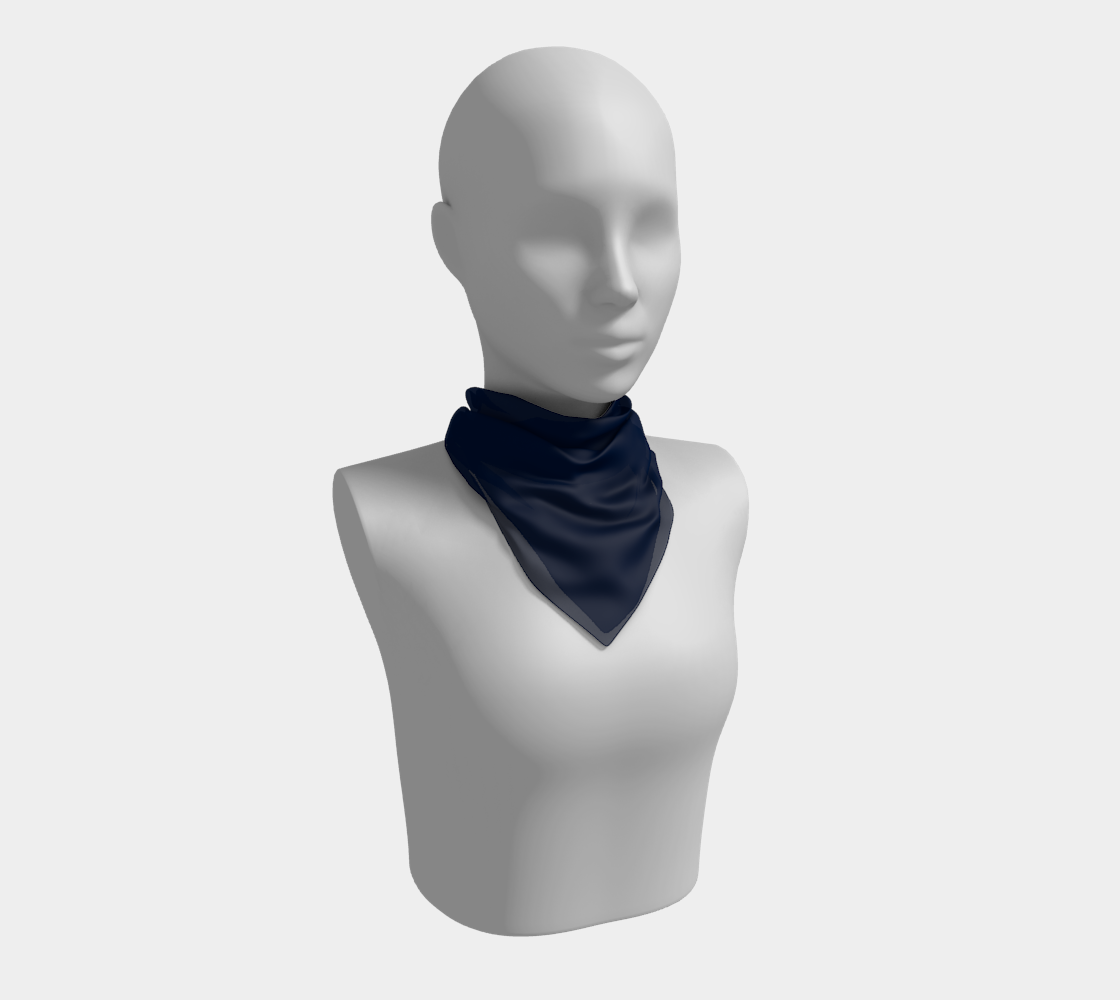 Solid Square Scarf - Navy - SummerTies