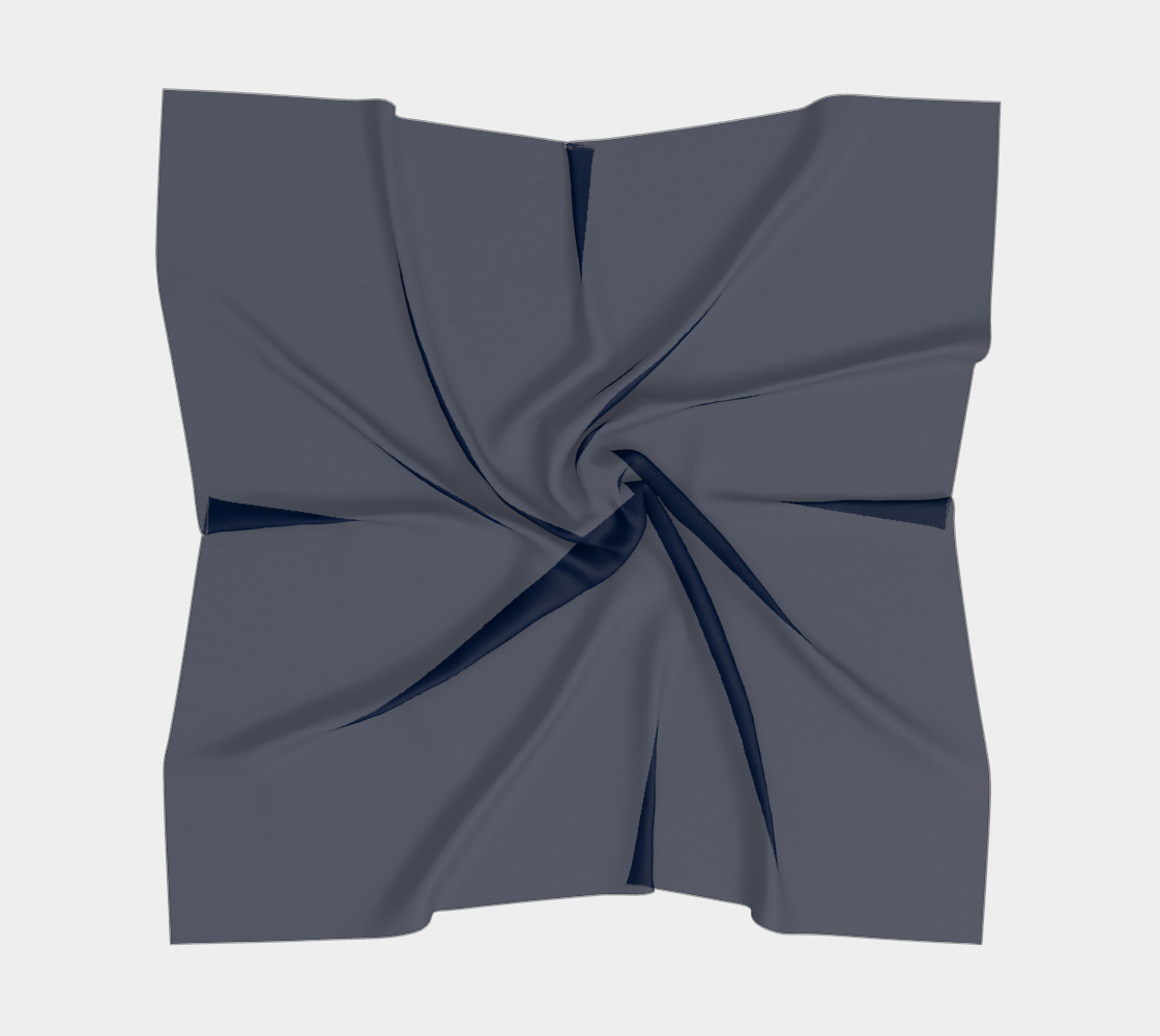 Solid Square Scarf - Navy - SummerTies
